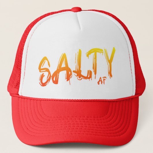 Logo "Salty AF" Sunset Truckerkappe (Vorderseite)