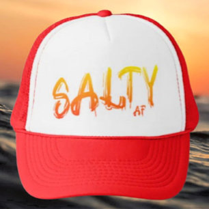 Logo "Salty AF" Sunset Truckerkappe
