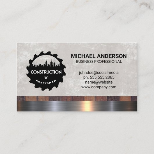 Logo "Saw Hammer" | Erbauer Visitenkarte (Vorderseite)