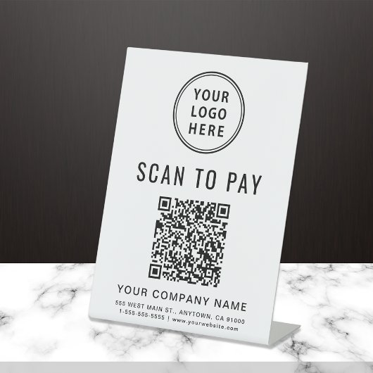 Logo-Scan zur Zahlung Erstellen Ihres QR-Codes Sockelschild