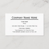 Logo-Schablonen-Visitenkarten Visitenkarte (Rückseite)