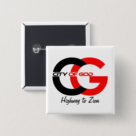 Logo-Schaltfläche "Stadt Gottes" Button (Vorne & Hinten)