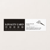 Logo "Scheren" Männerbriefe - detaillierte Loyalit Visitenkarten (Innenseite Aufgefaltet)