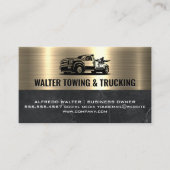 Logo "Schleppwagen" | Metallischer Goldmarmor Visitenkarte (Vorderseite)