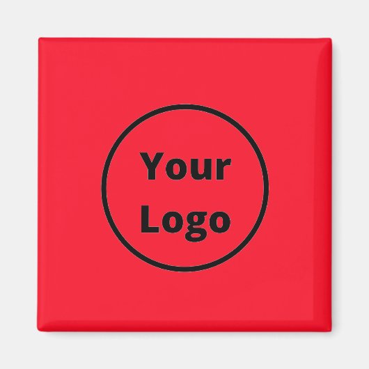 Logo schlicht rot hinzufügen magnet (Vorne)