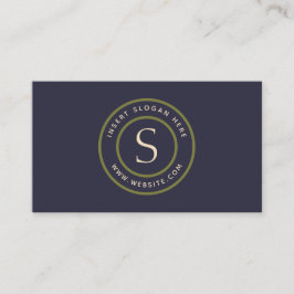 Logo-schlichter Abends-blauer Visitenkarte