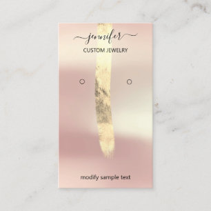 Logo-Schmuck-Card Social Media-Gold-Rose Visitenkarte