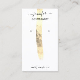 Logo Schmuck Card Social Media Gold White Visitenkarte