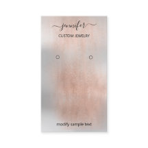 Logo-Schmuck-Card Social Media Silver Gray Rose