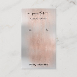 Logo-Schmuck-Card Social Media Silver Gray Rose Visitenkarte