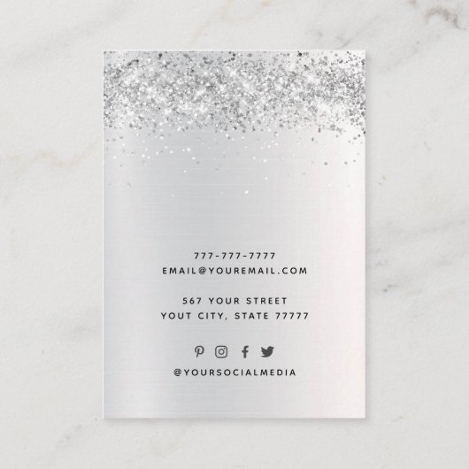 Logo Schmuck Glitzer Halskette Ohrring-Anzeige hin Visitenkarte (Rückseite)