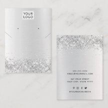 Logo Schmuck Glitzer Halskette Ohrring-Anzeige hin