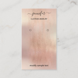 Logo-Schmuck-Karte Social Media-Rose Blush Visitenkarte