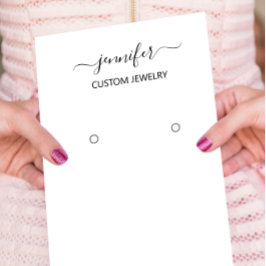 Logo-Schmuck-Karte Social Media Schwarz-weiß Visitenkarte