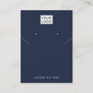 Logo Schmuck schwarze Halskette Ohrring-Anzeige hi Visitenkarte