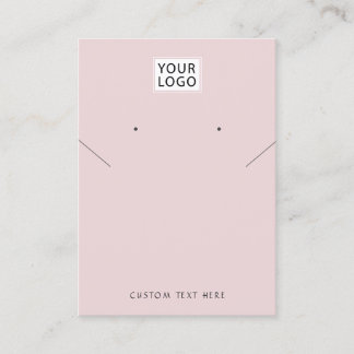 Logo Schmuck schwarze Halskette Ohrring-Anzeige hi Visitenkarte