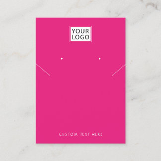 Logo Schmuck schwarze Halskette Ohrring-Anzeige hi Visitenkarte