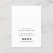 Logo Schmuck Weiße Halskette Ohrring-Anzeige hinzu Visitenkarte (Rückseite)