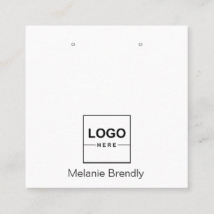 Logo-Schmuckmarke "Earring Display Business Card" Quadratische Visitenkarte
