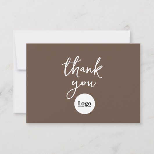 Logo-Schokolade für Unternehmen Braun dank Karte (Vorderseite)