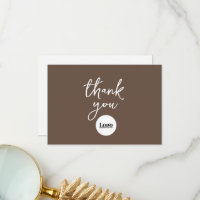 Logo-Schokolade für Unternehmen Braun dank Karte