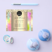 Logo Schönheit Makeup Nails Preisliste Gold farbig Flyer (Einzeln)