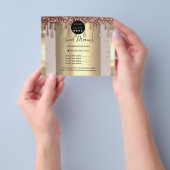 Logo Schönheit Makeup Nails Preisliste Rose WELLNE Flyer (Gruppe)