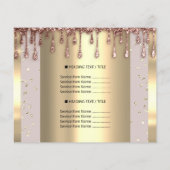 Logo Schönheit Makeup Nails Preisliste Rose WELLNE Flyer (Hinten)