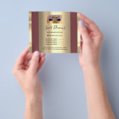 Logo Schönheitssalon Makeup Preisliste Roter Flyer (Gruppe)