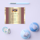 Logo Schönheitssalon Makeup Preisliste Roter Flyer (Einzeln)