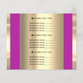 Logo Schönheitssalon Süßgebäck Preisliste Flyer (Hinten)