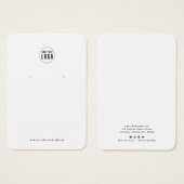 Logo-Schreibmaschinen-Ohrhänger-Displaykarte (Vorne & Hinten)