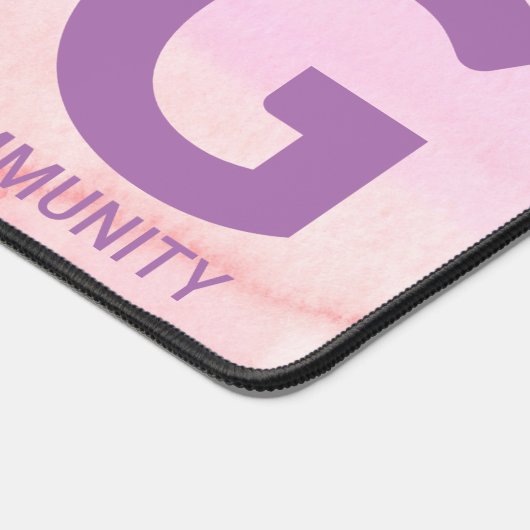 Logo-Schreibtisch mit Hintergrund Schreibtischunterlage (Ecke)