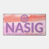 Logo-Schreibtisch mit Hintergrund Schreibtischunterlage (Vorderseite)