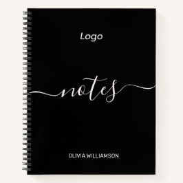 Logo-Schwarz-Beruflich-Business-Notebook Notizblock