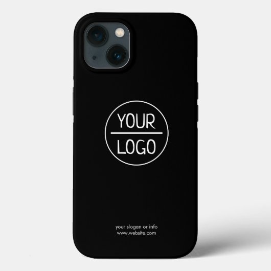 Logo schwarz | Business Minimalistisch iPhone Case (Rückseite)