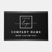 Logo schwarz dunkelgraue Rahmen hinzufügen Unterne Fußmatte (Vorderseite)