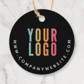 Logo Schwarz Modern Geschäft Danke Hängeschild Geschenkanhänger (Rückseite)