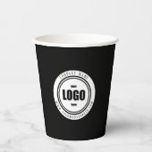 Logo-Schwarz Pappbecher (Vorderseite)