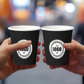 Logo-Schwarz Pappbecher