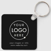 Logo schwarz | Unternehmensförderung Minimalistisc Schlüsselanhänger (Rückseite)