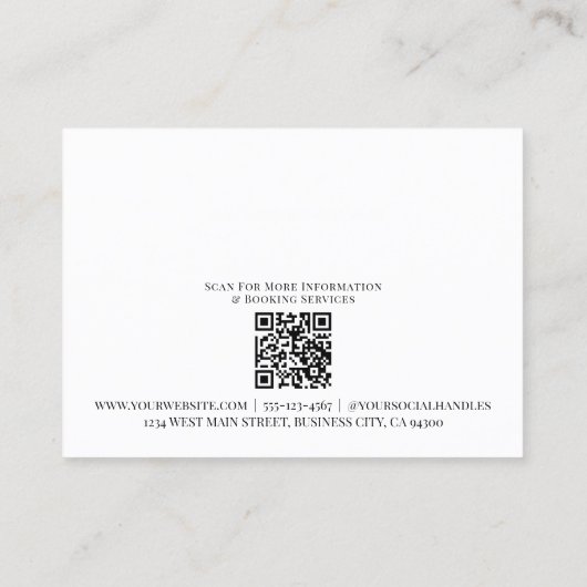 Logo-Schwarz-weiß-Geschenkgutschein Visitenkarte (Rückseite)