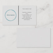 Logo Schwarz-weiß Grau Minimalistisch Beruflich Visitenkarte (Vorne/Hinten)