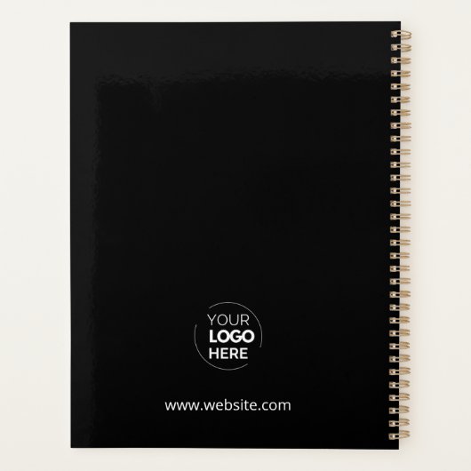 Logo-Schwarz-weiß-Monogramm-Initialgeschäft Planer (Rückseite)