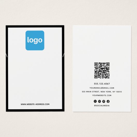 Logo-Schwarz-weißer Netzwerkanzeiger hinzufügen (Vorne & Hinten)