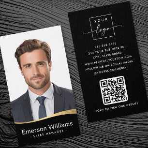 Logo schwarze Imitate goldenes Foto Logo QR-Code