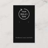 Logo | Schwarze Schmuckkollektion Visitenkarte (Rückseite)