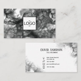 Logo Schwarze Tinte Geschäftskarte Visitenkarte