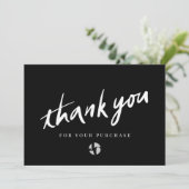 Logo Script Black Vielen Dank Dankeskarte (Stehend Vorderseite)