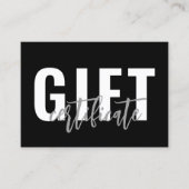 Logo-Script-Geschenkgutschein Visitenkarte (Vorderseite)